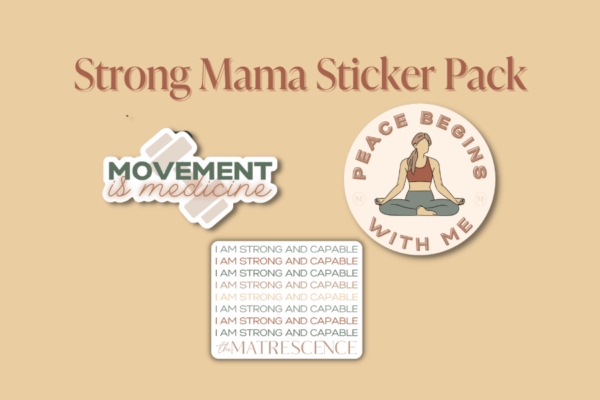 strong mom quotes sticker 3-pack
