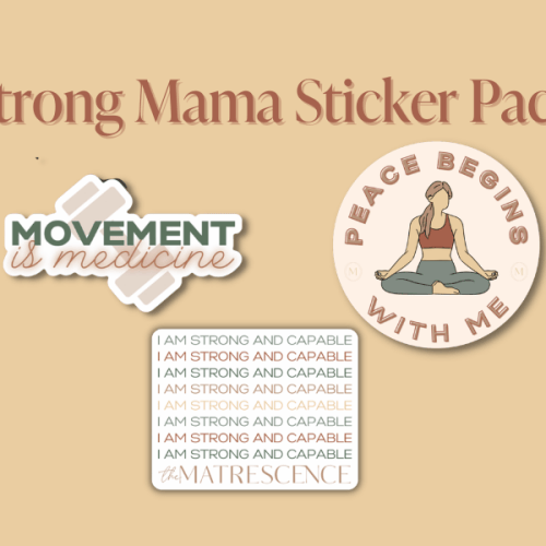strong mom quotes sticker 3-pack