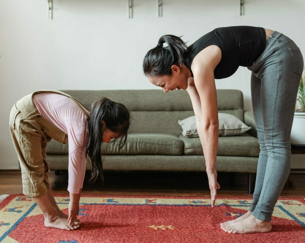 mom and daughter incorporating movement for their minds