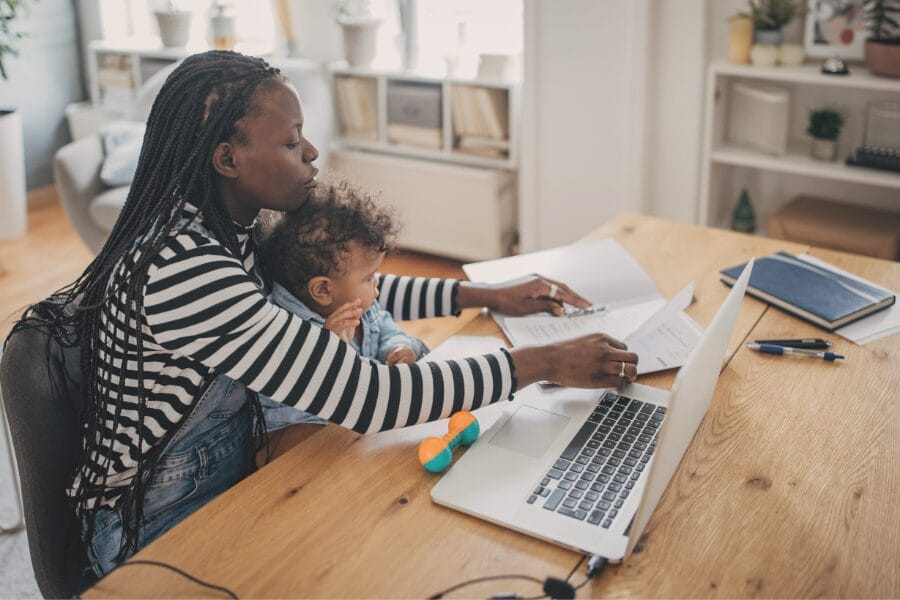 how to work from home with baby